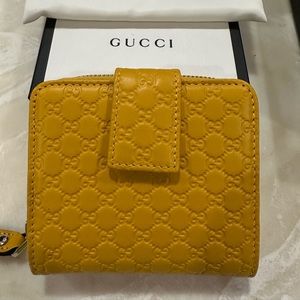 Gucci Yellow Leather Wallet